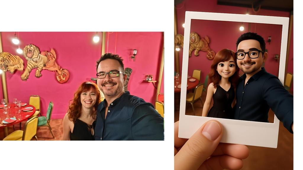 Transforming an image into a Pixar -style polaroid
