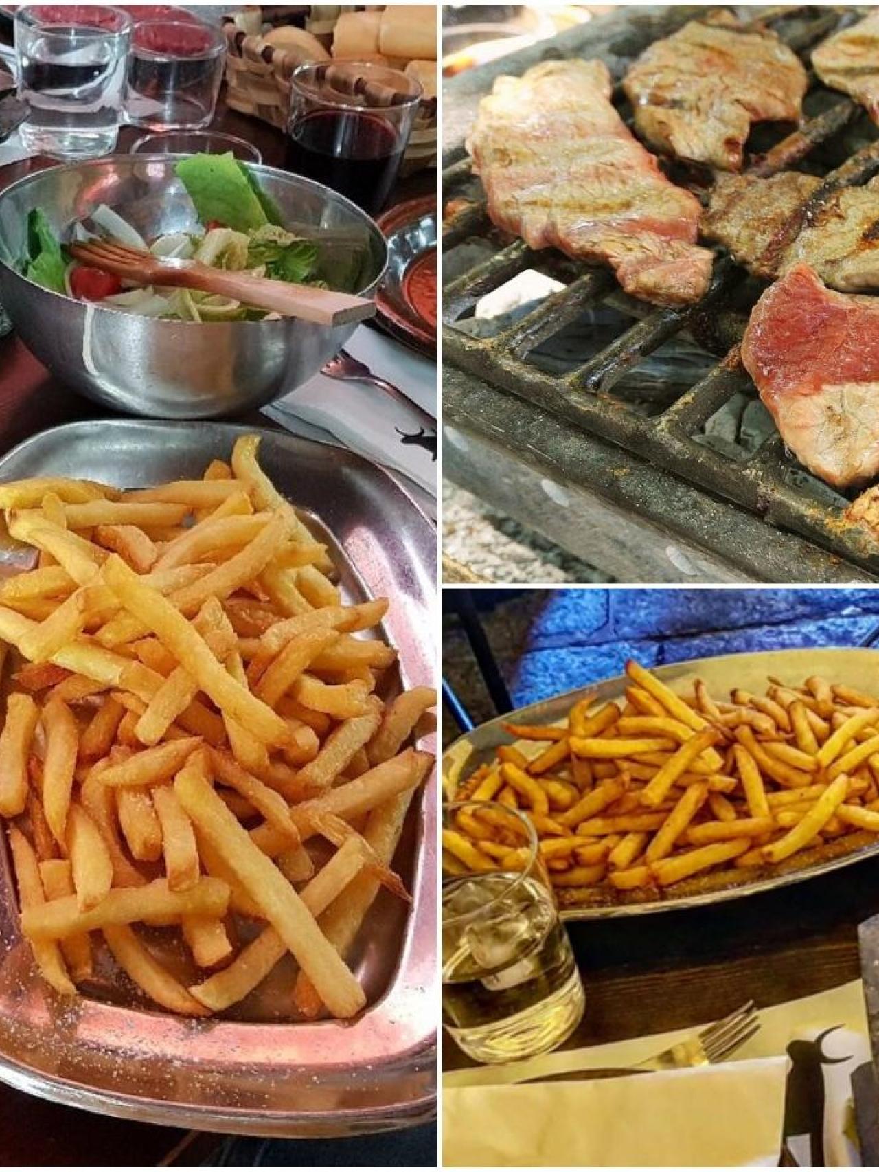 Platos del restaurante La Vaquería de Collado Villalba, en Madrid.