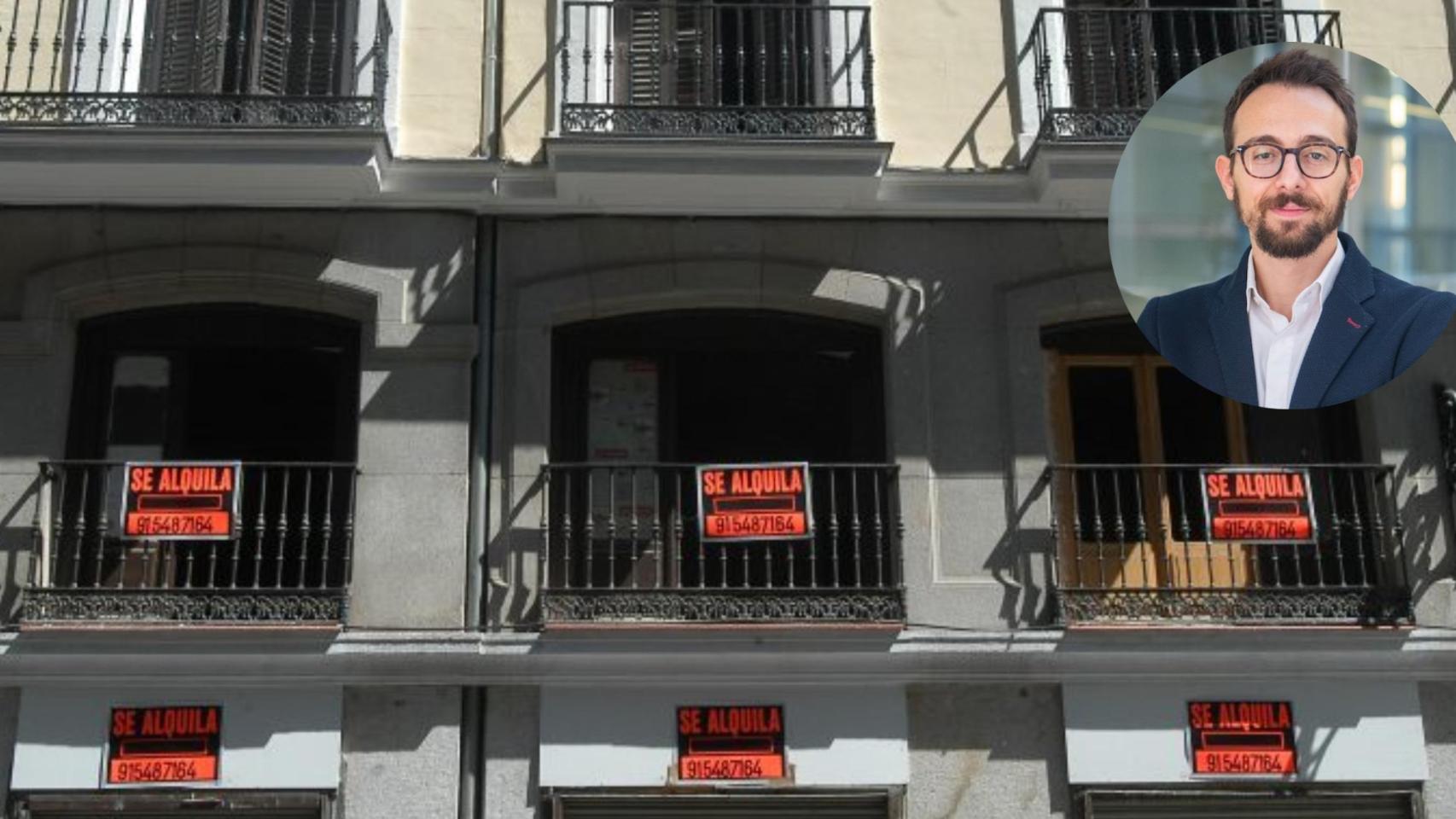 Montaje de Antonio Intini con viviendas en alquiler.