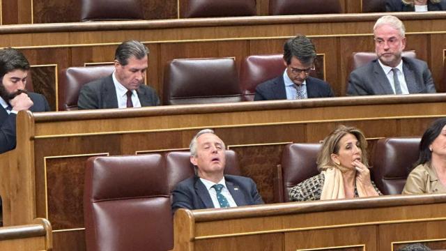 El diputado de Vox, Pablo Sáez, en la sesión de este miércoles 7 de mayo.