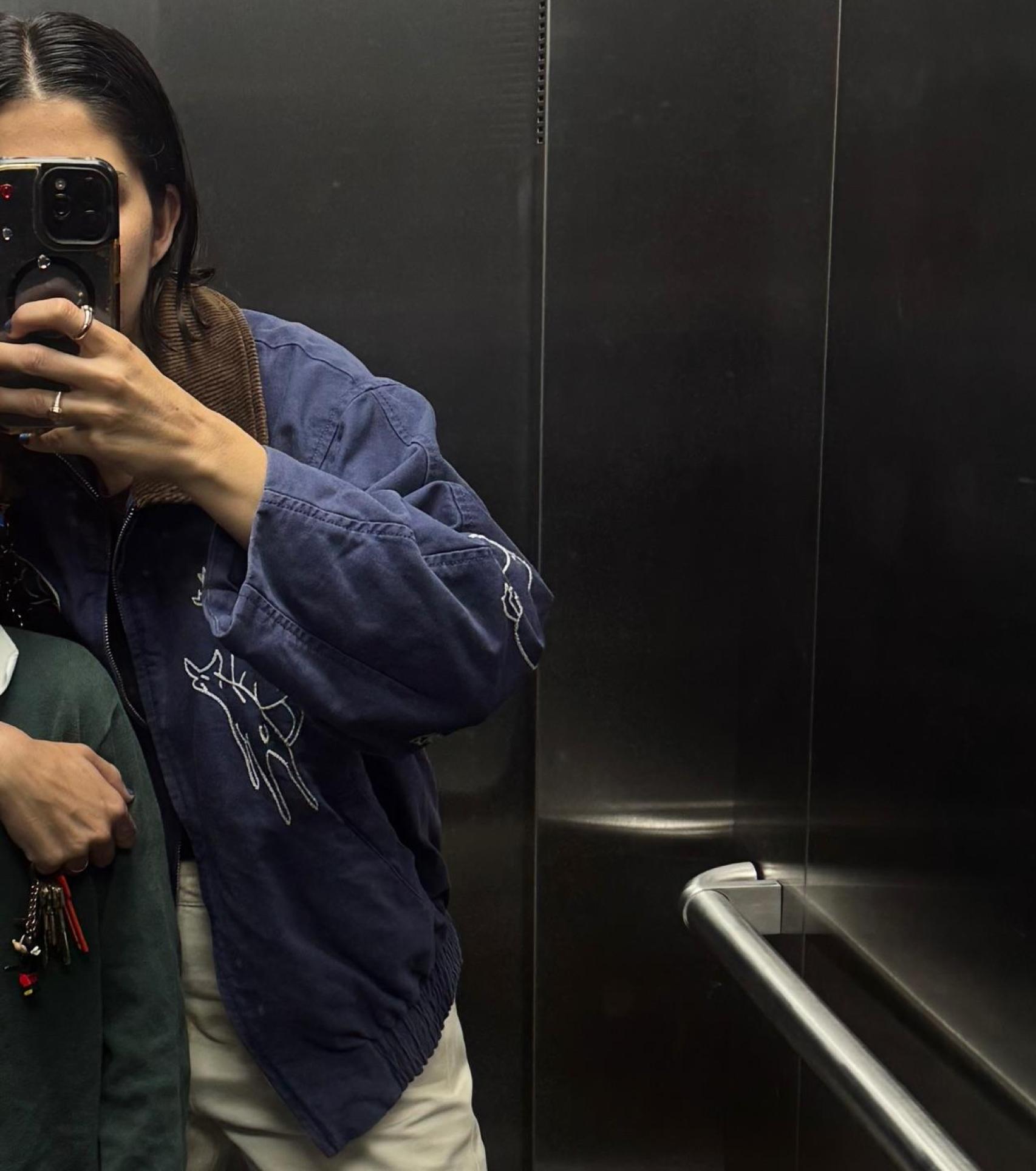María García de Jaime con una chaqueta de mar NY.
