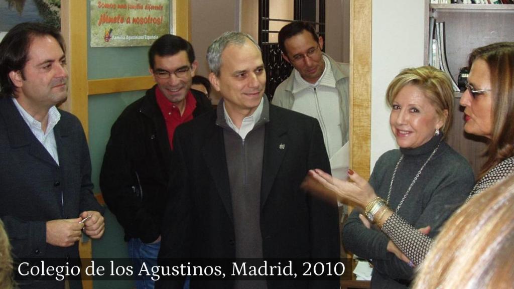 Visita del Papa Leo XIV al Colegio de los Agustinos de Madrid. Año 2010.