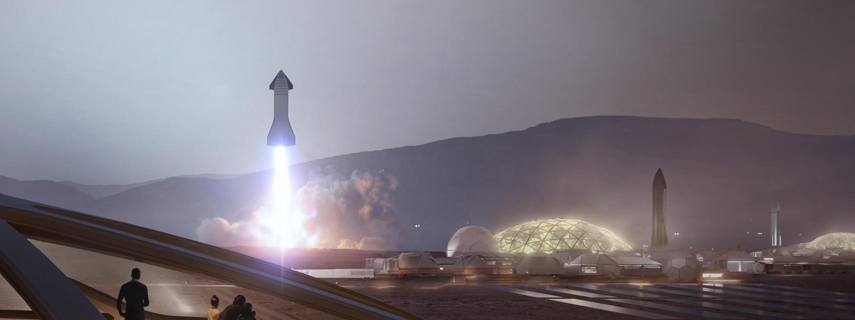 Recreación de colonia en Marte por SpaceX