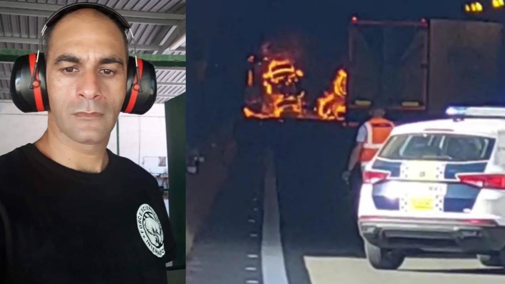 Un camión se convierte en una bola de fuego dentro de un túnel en Pilar de la Horadada: el conductor ha fallecido