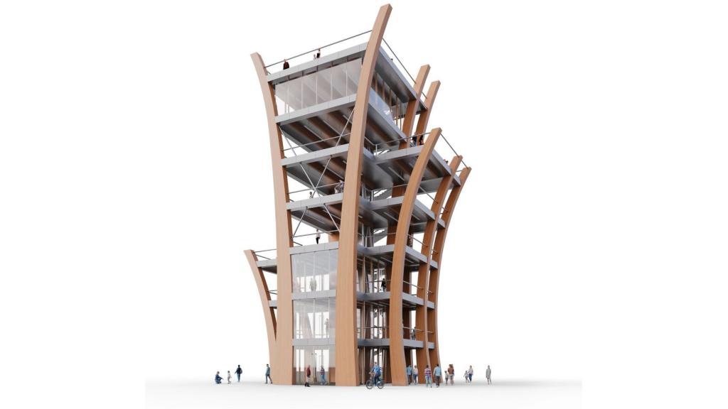 El diseño de The Bowing Tower