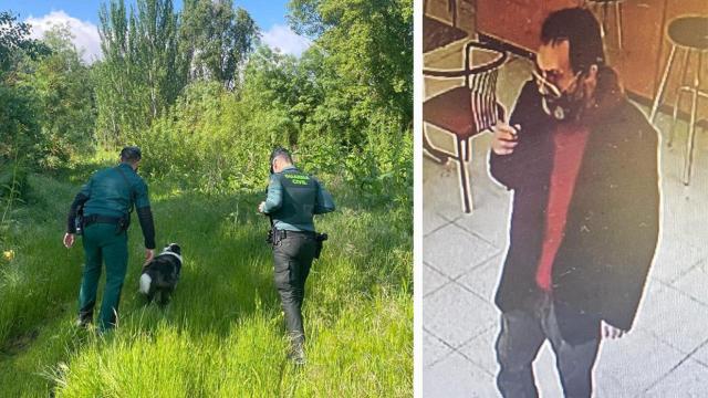 Imagen del desaparecido y búsqueda de la Guardia Civil.