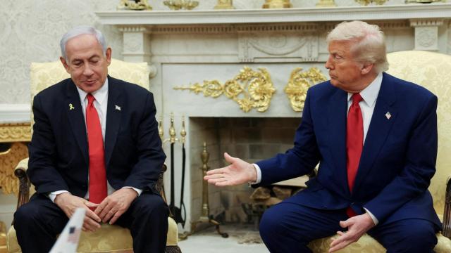 Donald Trump y Benjamin Netanyahu en el Despacho Oval.