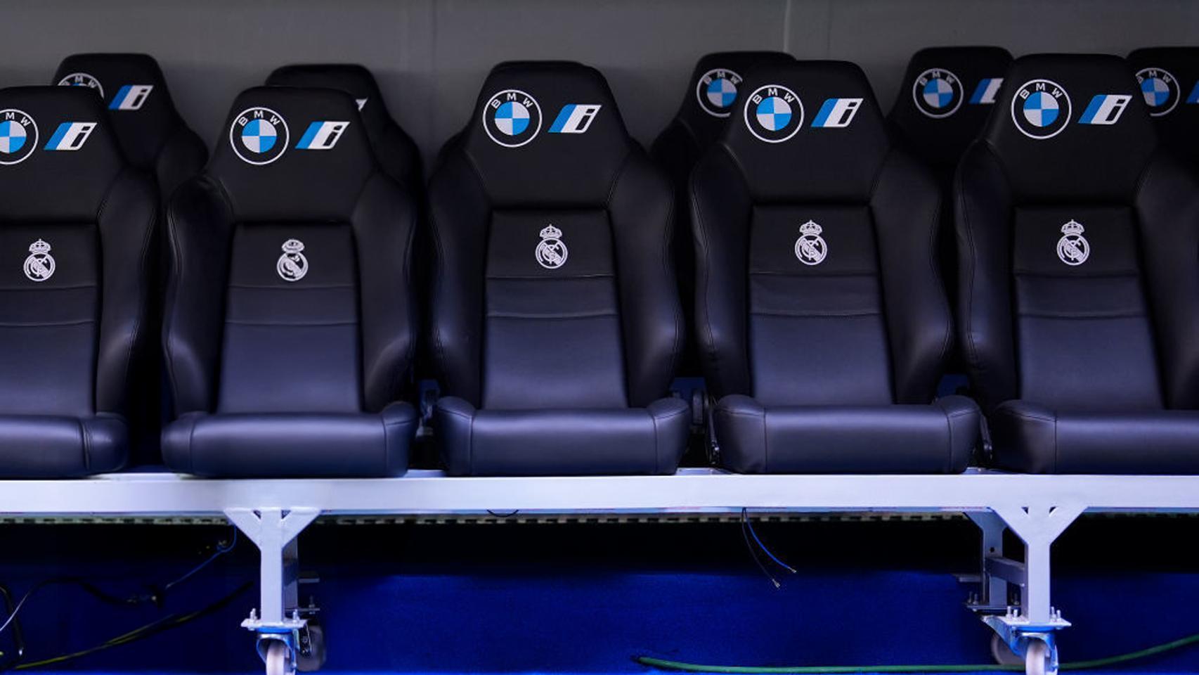 El banquillo del Santiago Bernabéu vacío