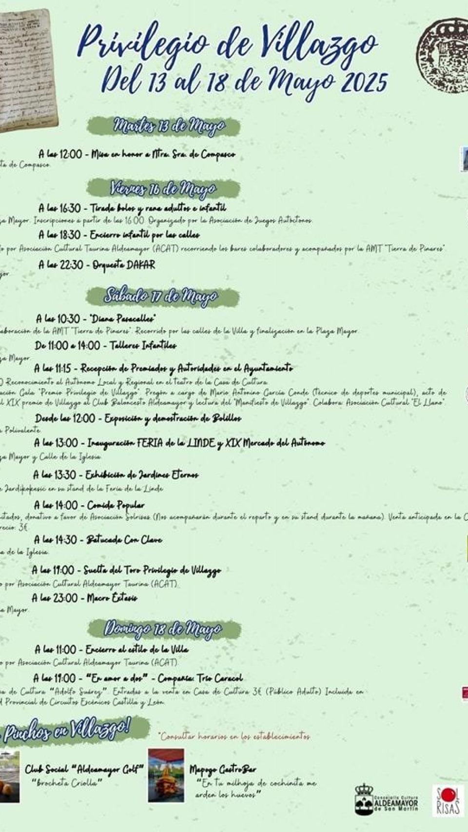 Programación completa de Privilegio de Villarazgo