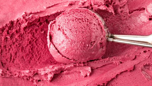 Helado de fresas
