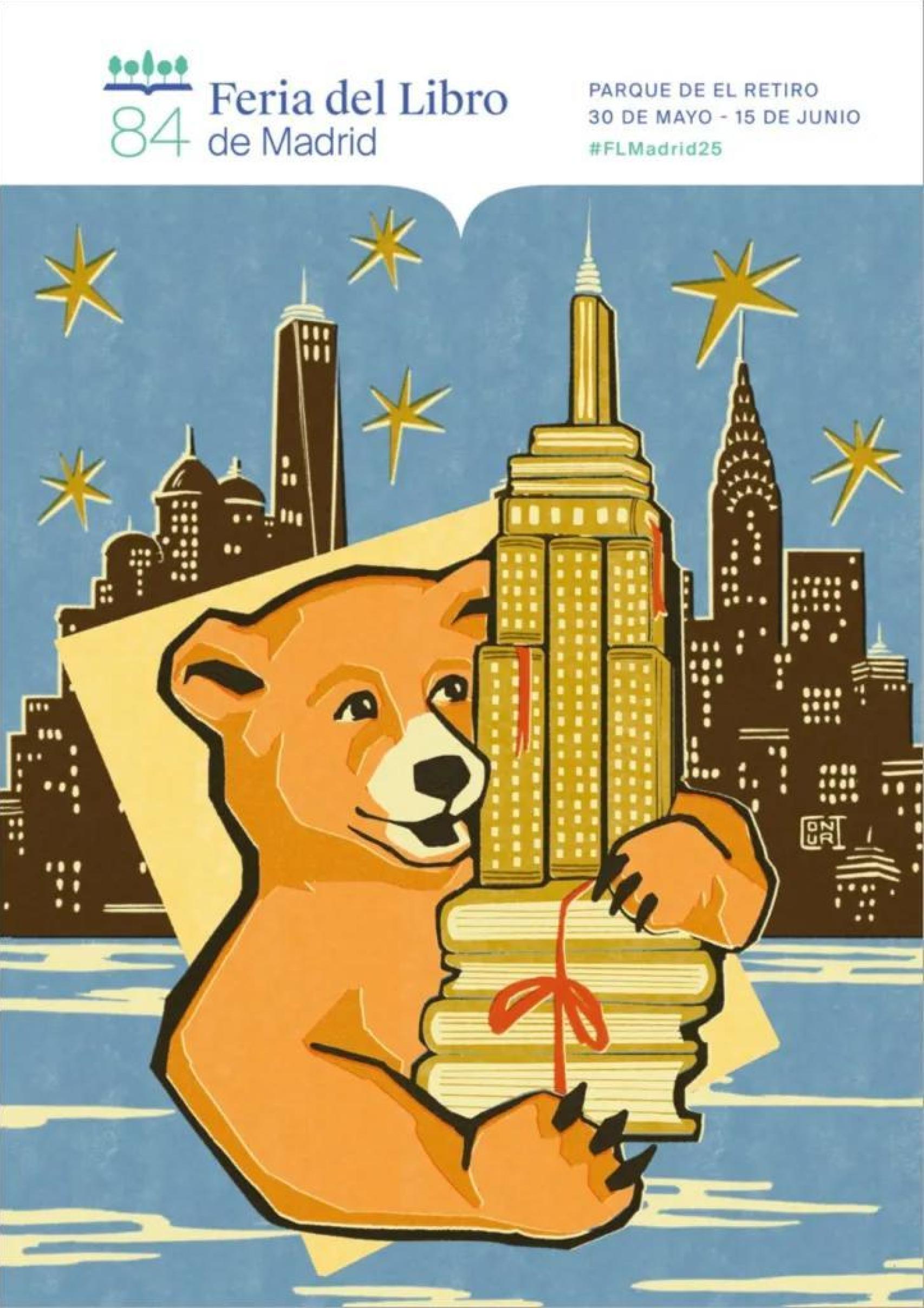 Cartel oficial de la 84ª edición de la Feria del Libro de Madrid.