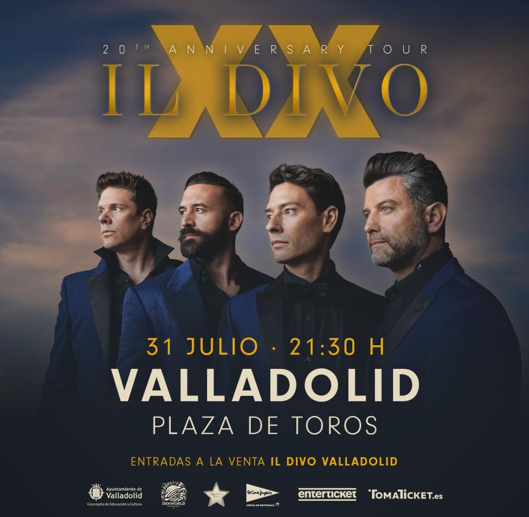 Cartel del concierto de Il Divo en Valladolid