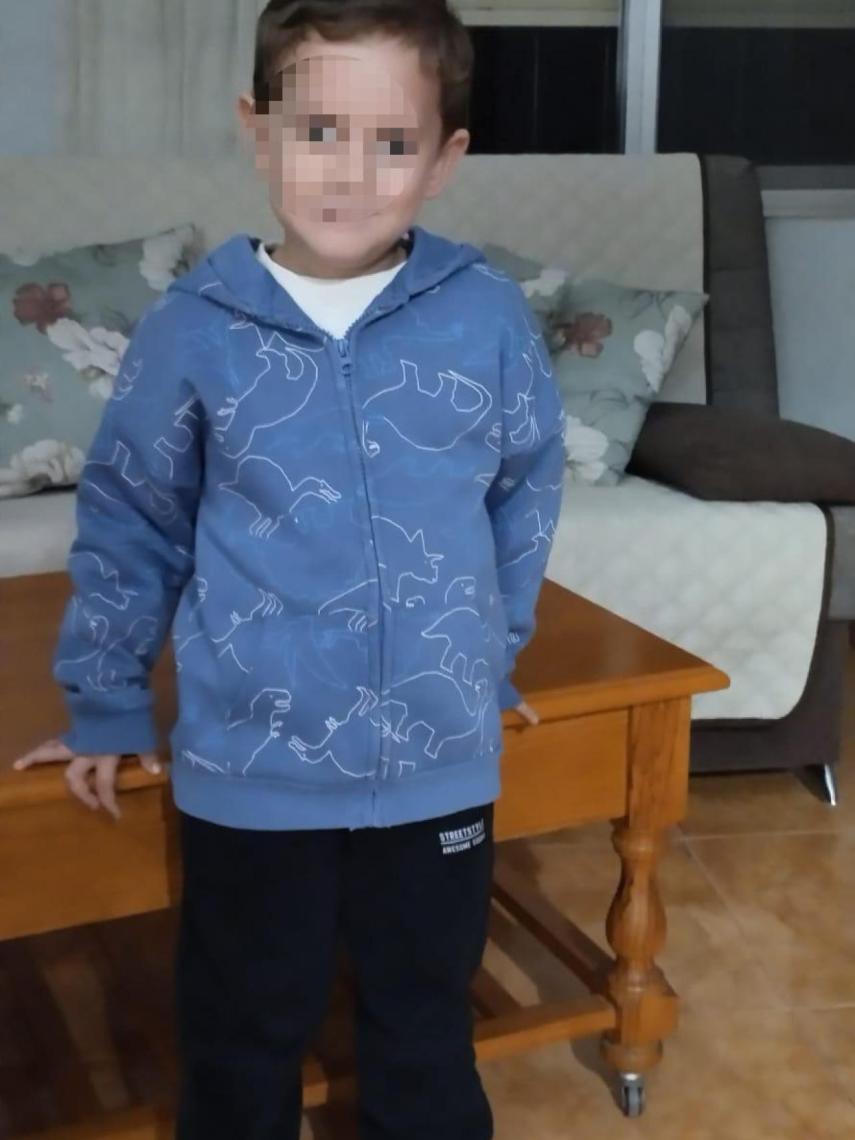 El pequeño Bernardino en una imagen cedida por su padre.