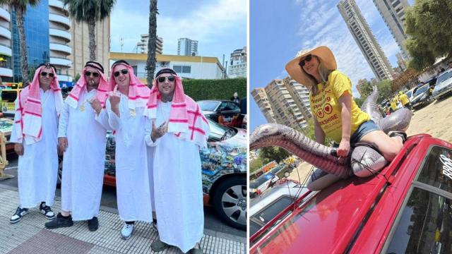 Participantes a su llegada a Benidorm.