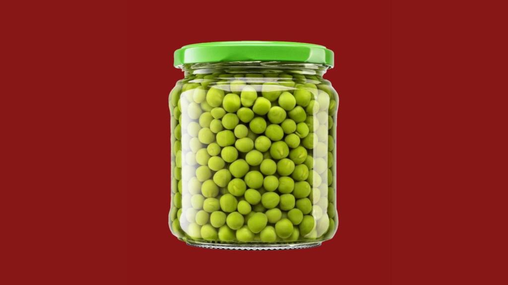 Un bote de guisantes