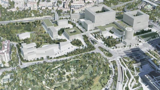 Plano de la futura Ciudad de la Salud.