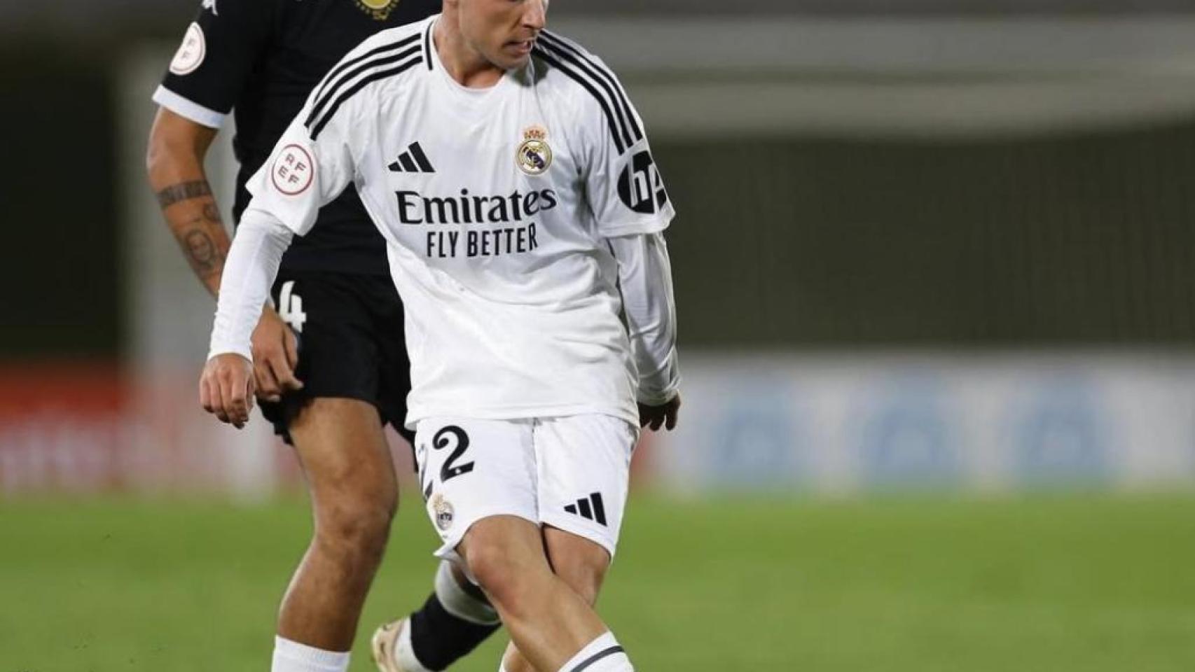 David Jiménez, con el Real Madrid Castilla