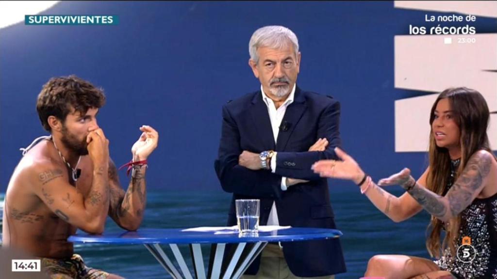 Reencuentro de Manuel y Gabriella, en el plató de 'Supervivientes 2025'