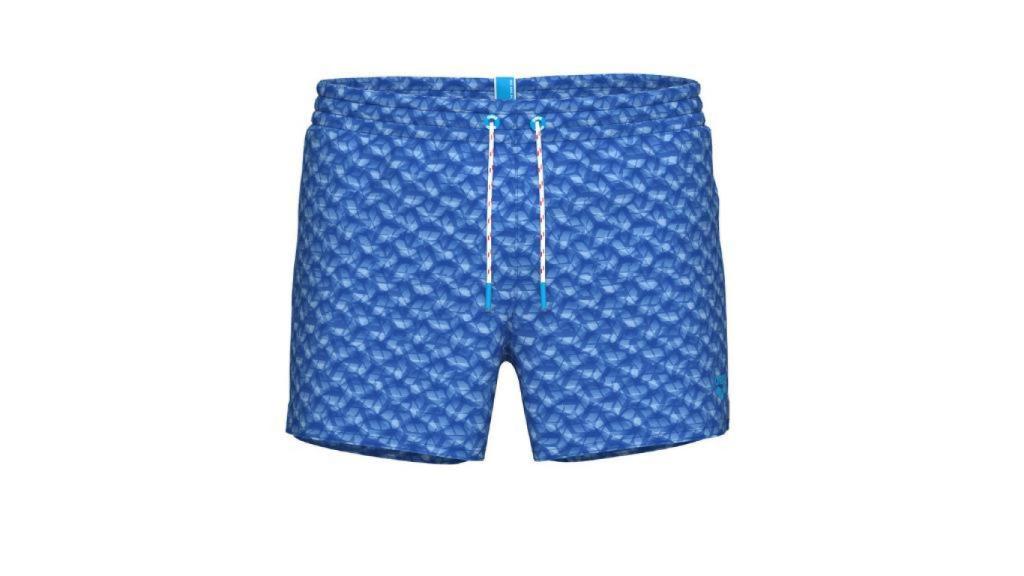 Baño azul con estampado de agua.