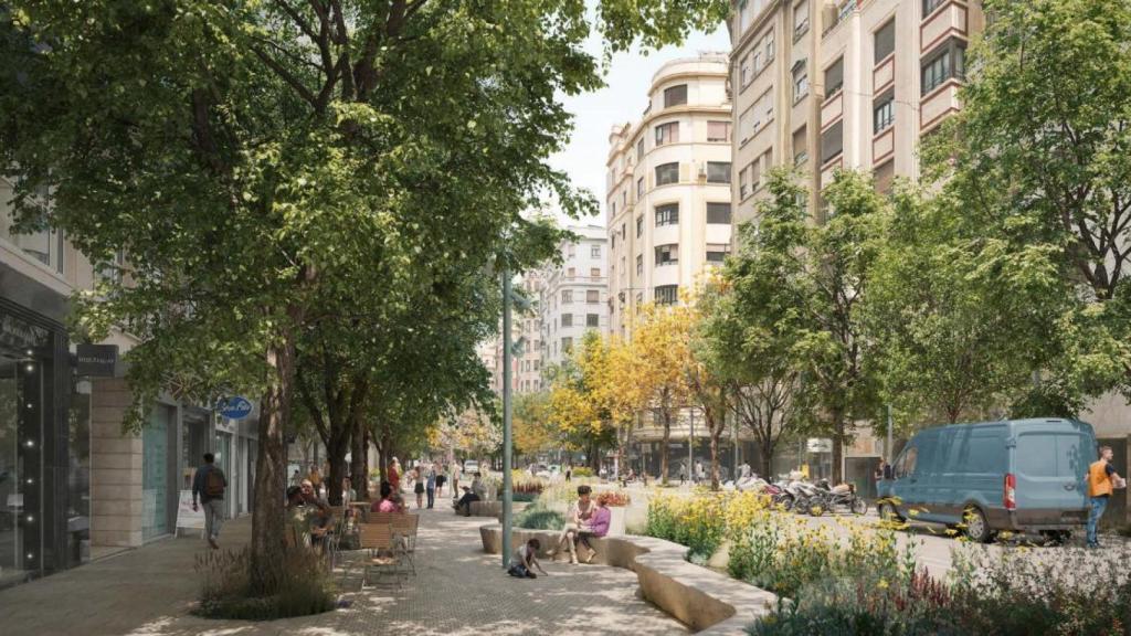 Figuración de la nueva Avenida del Oeste. EE