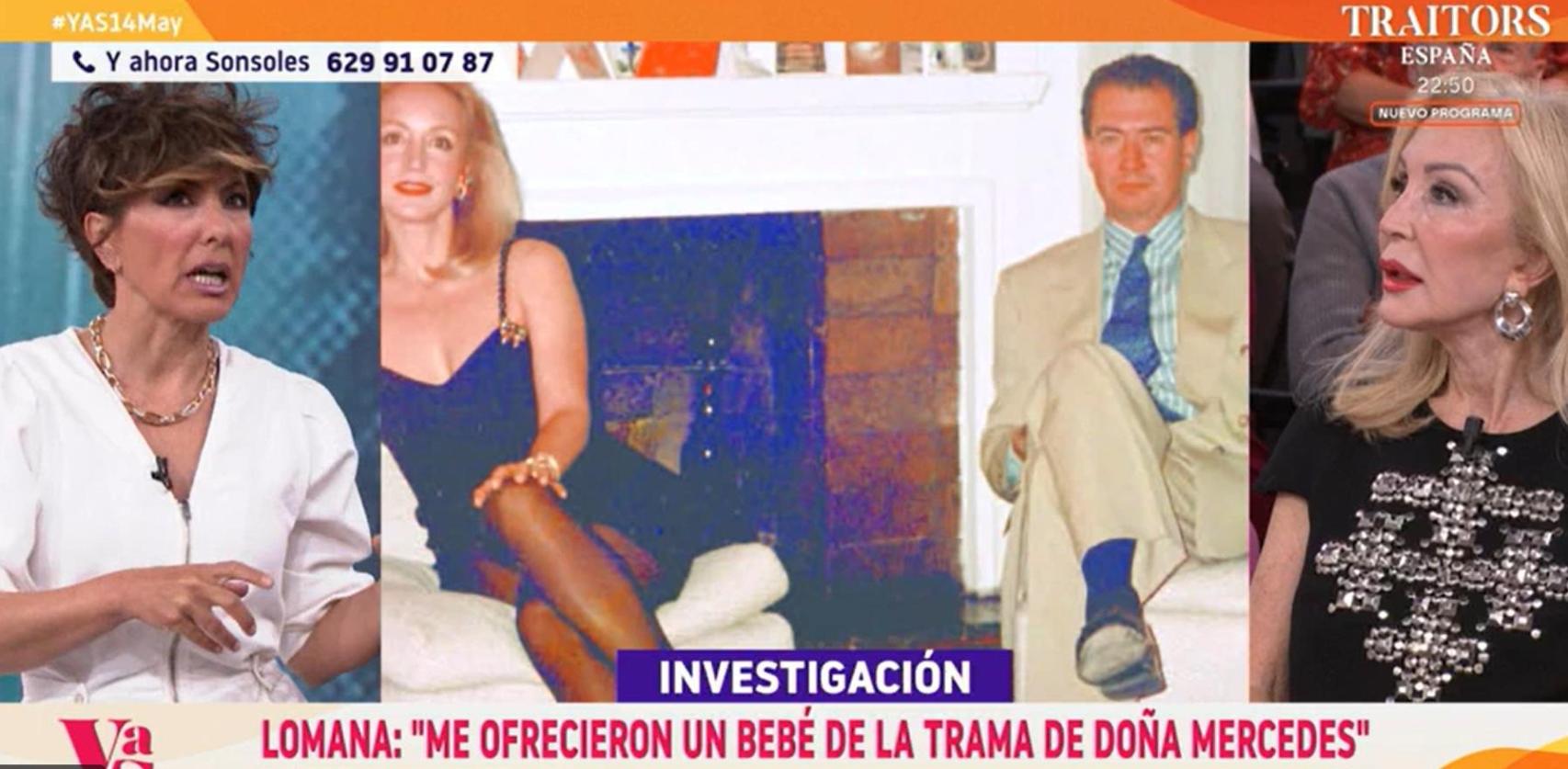 Carmen Lomana y Sonsoles Onega en el plató de Y Ahora Sonsoles.