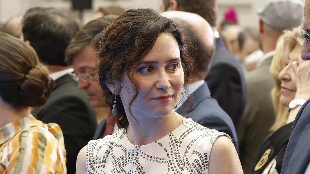 La presidenta de la CAM, durante la ceremonia de premios en Madrid.