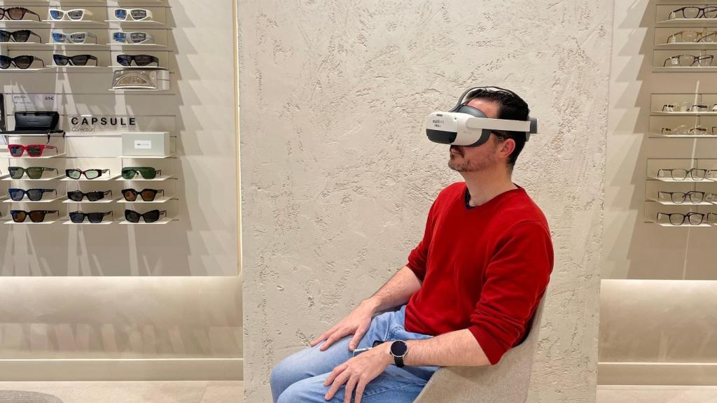 Test with virtual reality glasses