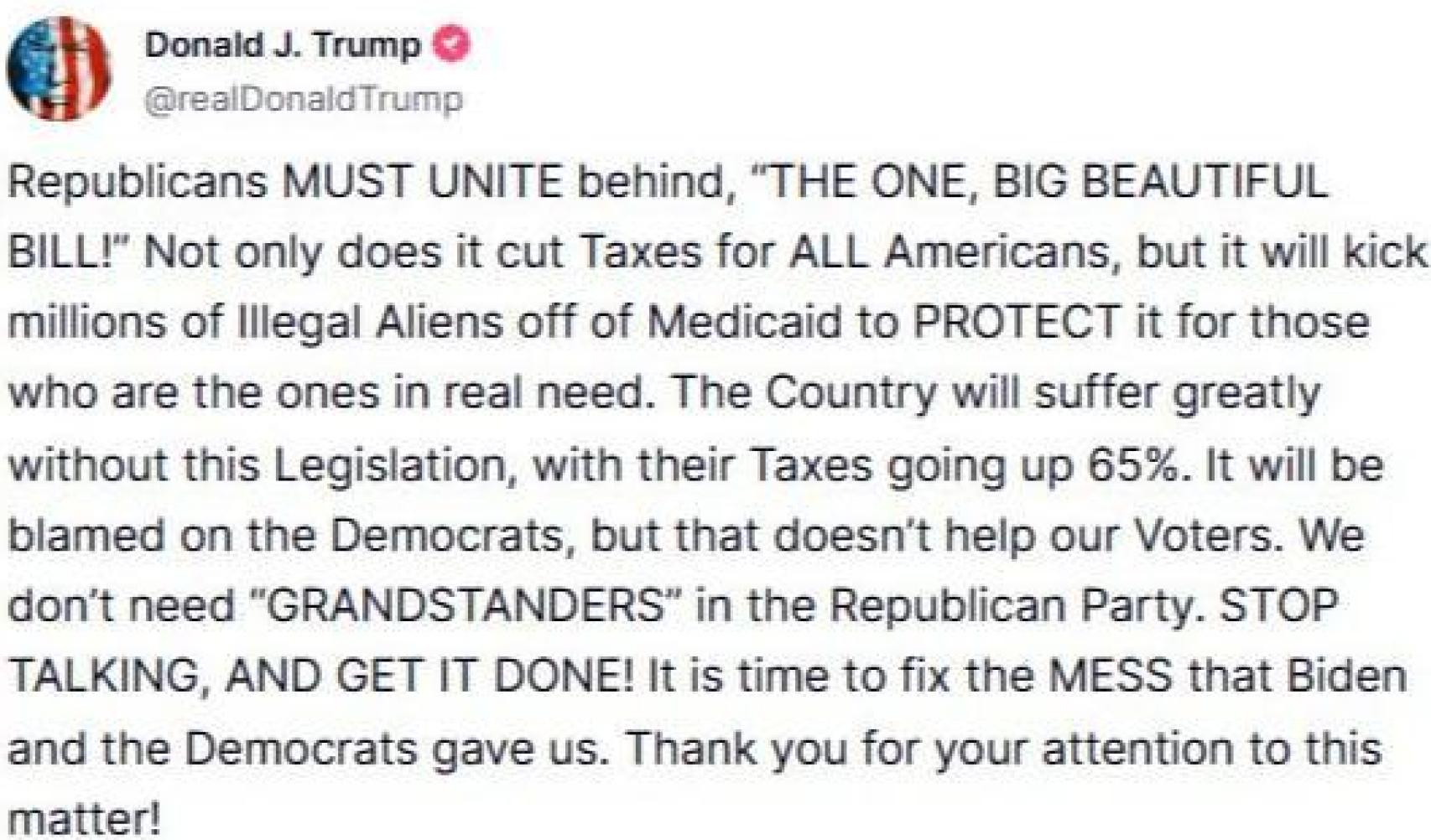 Tweet de Donald Trump