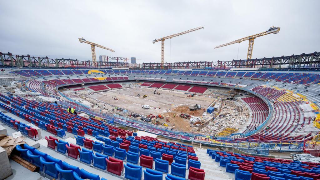El estado del Camp Nou en el mes de marzo.