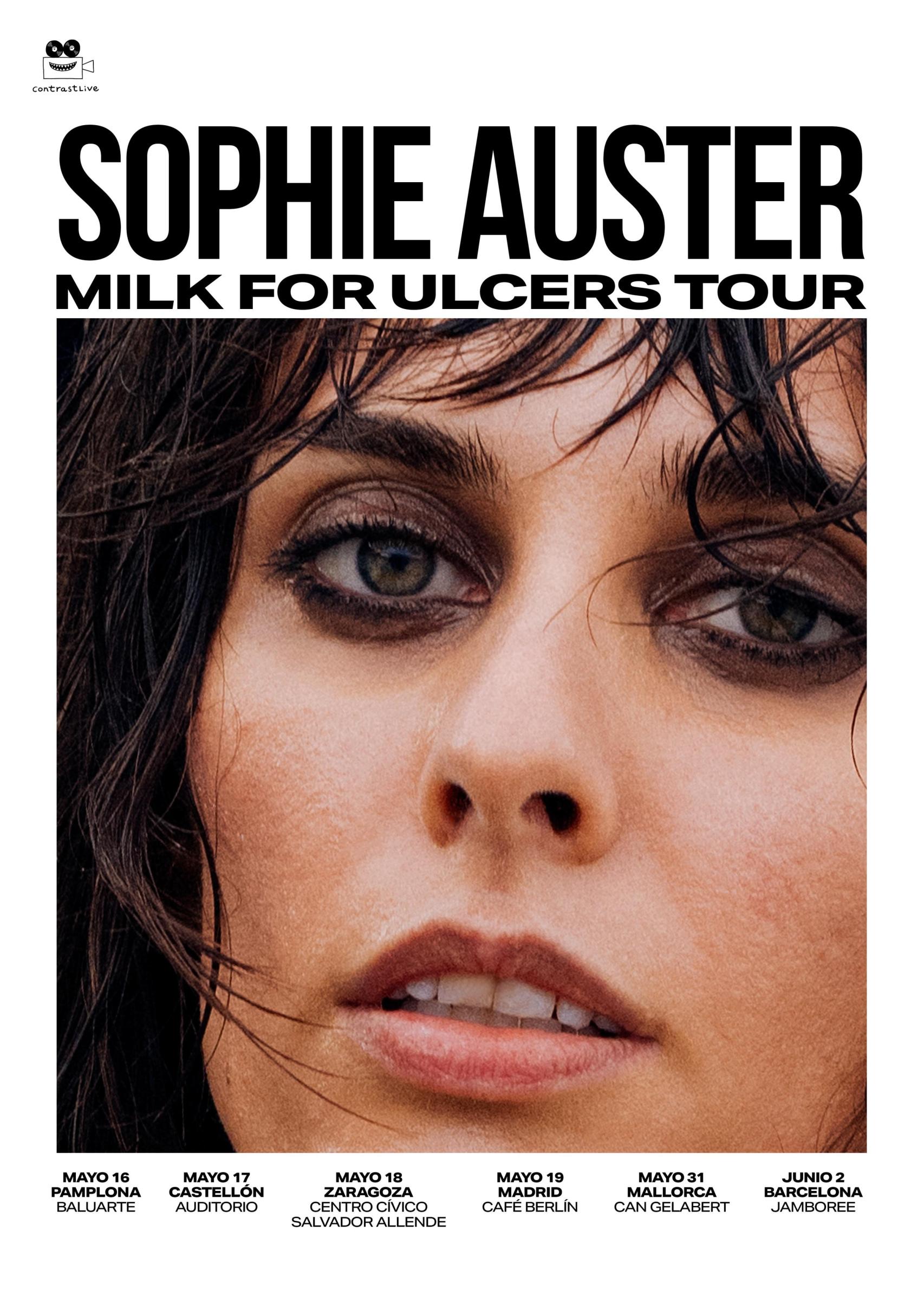 Cartel promocional de la gira española de Sophie Auster
