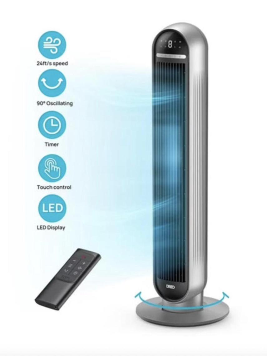 Este ventilador oscilatorio no cuenta con aspas.