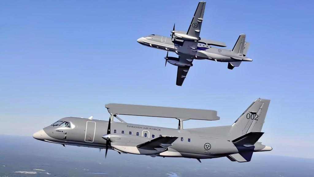 Dos Saab 2000 AEW