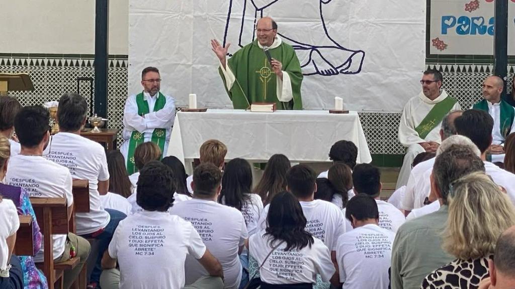 Una misa en un retiro de Effetá en Málaga.