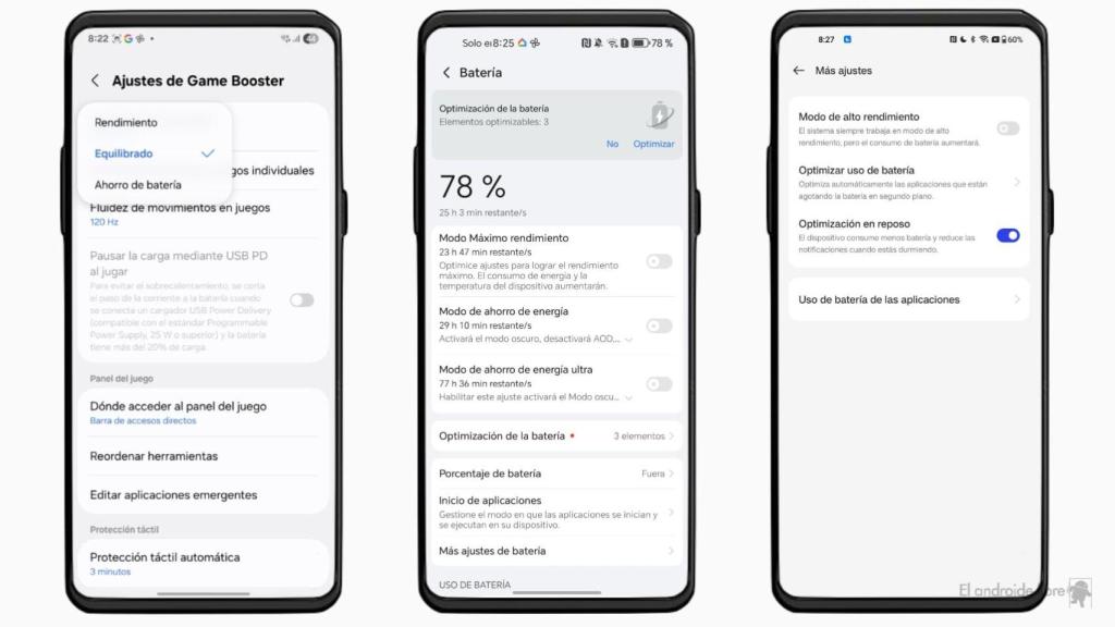 Battery management in Samsung, Honor and OnePlus