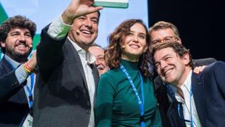 Fernando López Miras, Juanma Moreno, Isabel Díaz Ayuso, Alberto Núñez Feijóo y Alfonso Fernández Mañueco.