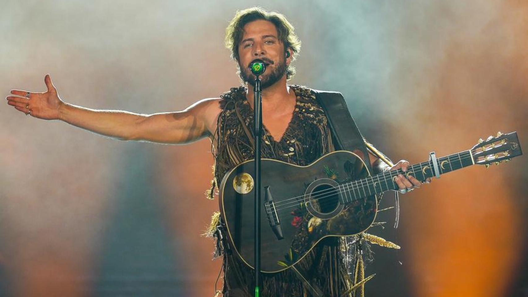 Manuel Carrasco en el concierto del pasado sábado.