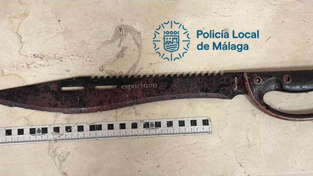 El machete intervenido.