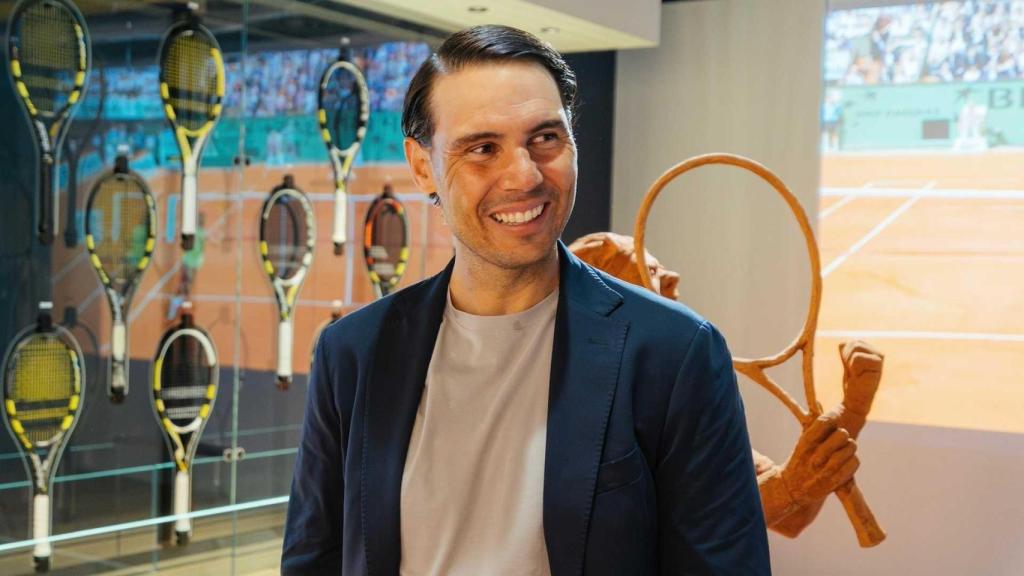 Rafael Nadal en su museo en Manacor
