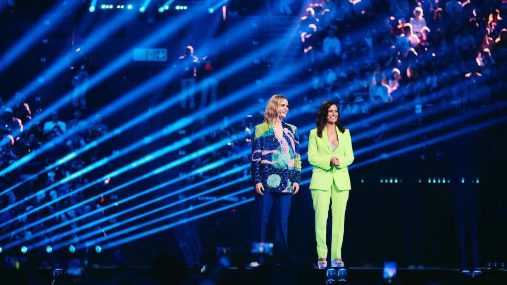 Las presentadoras de Eurovision 2025 en la segunda semifinal.