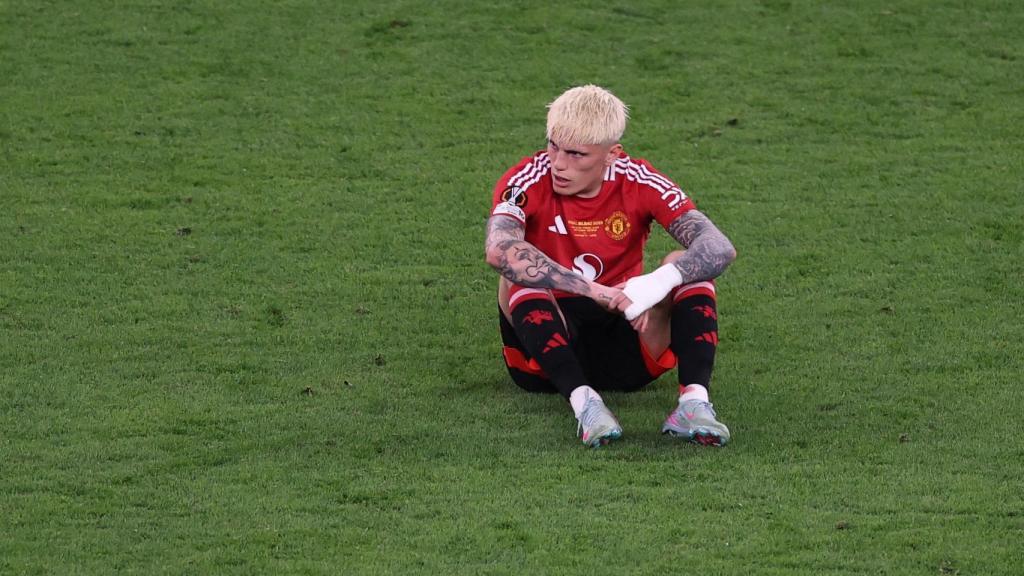 Alejandro Garnacho, tras perder la final de la Europa League.