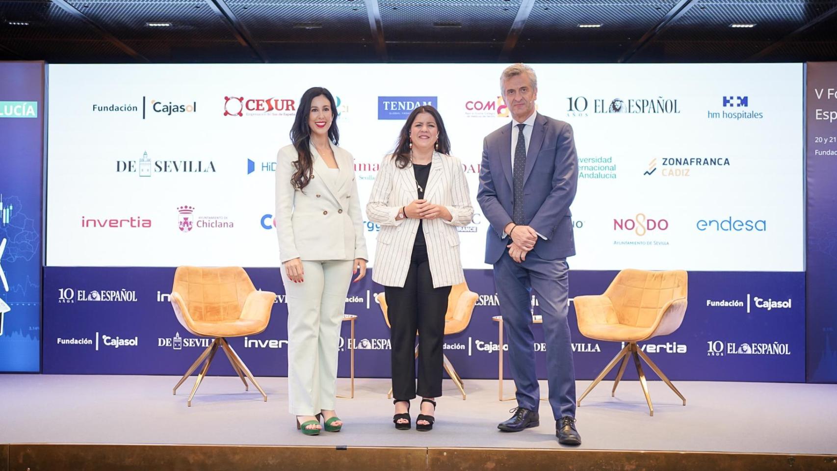 Rocío Morera Maldonado, Inma León y Rafael Miranda Ferrer.
