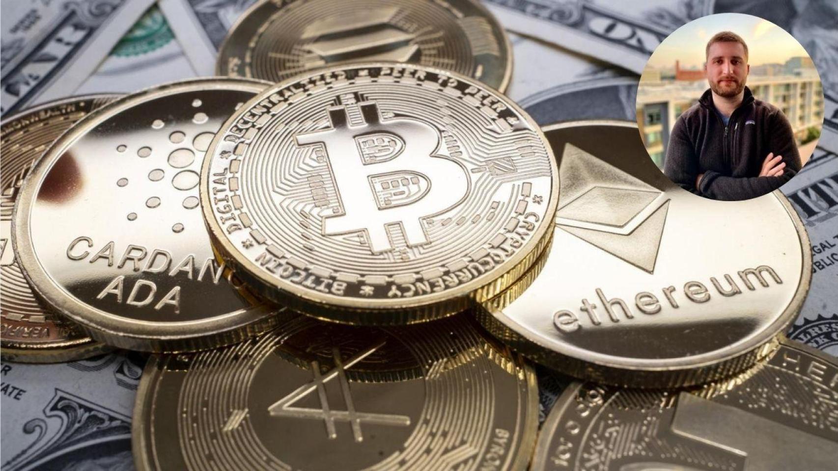 Montaje de Thomas Perfumo, economista en la compañía Kraken.