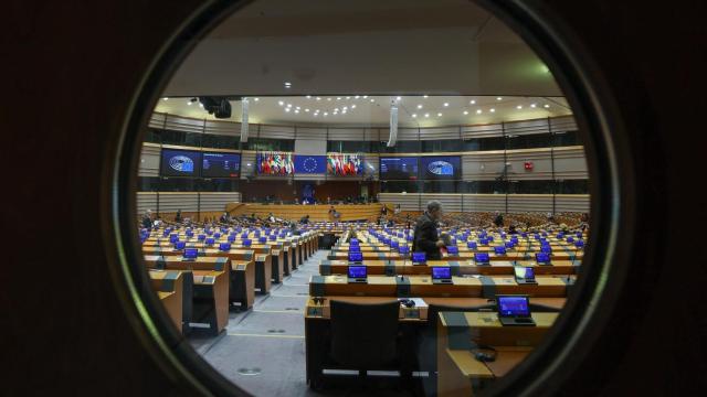 Vista general durante la sesión plenaria de este jueves en el Parlamento Europeo en Bruselas.