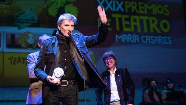 Piti Sanz recogiendo un premio.