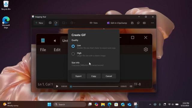 Creación de gifs animados en Windows 11