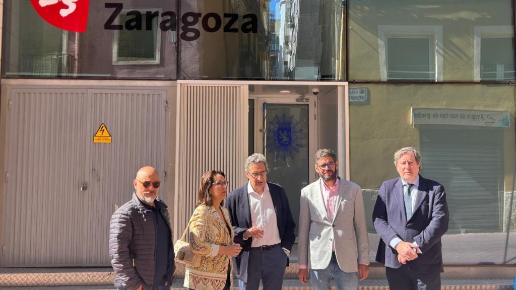 Vox visita la futura Comisaría de Policía en el Casco Histórico de Zaragoza.