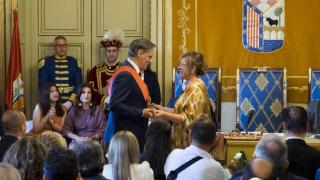 El candidato del PP, Carlos García Carbayo, toma posesión como alcalde de Salamanca