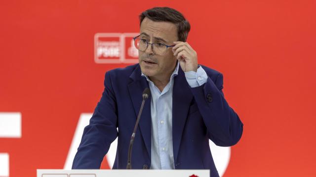 El secretario general del PSOE de Extremadura, Miguel Ángel Gallardo, este lunes.