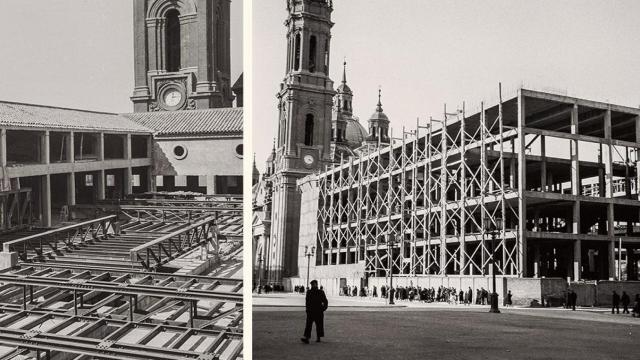 La construcción del Ayuntamiento de Zaragoza.
