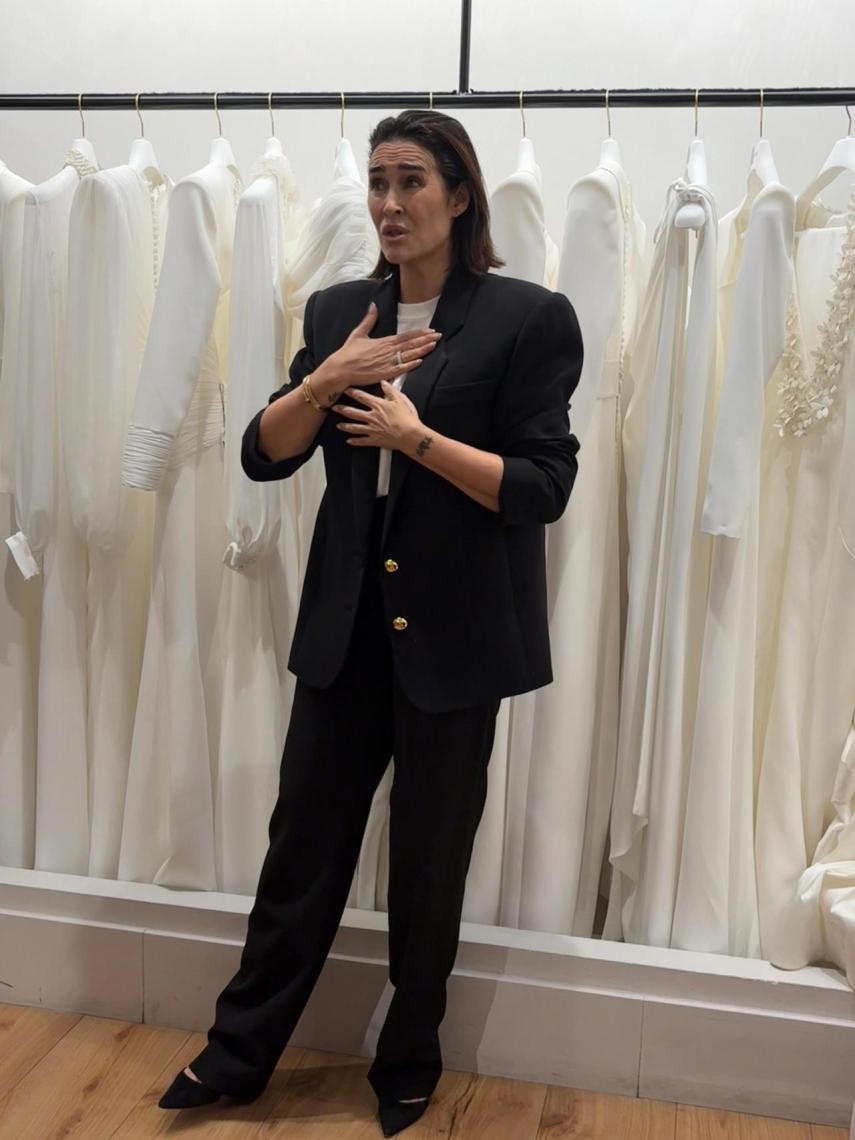 Vicky Martín Berrocal, en un partido íntimo en su tienda Madrid.